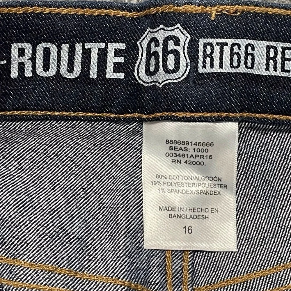 Route 66 Relaxed Fit‎ Dark Wash Denim Jeans Boys Size 16 Bootcut Western